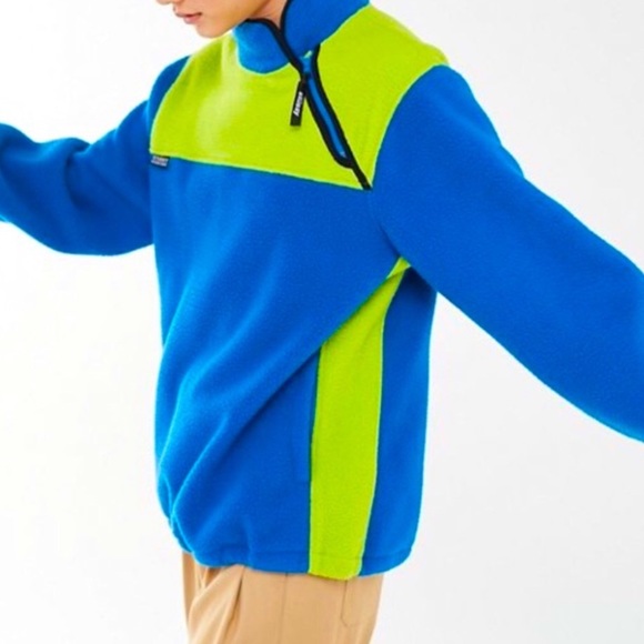 Vintage Rare Retro Stussy Fleece Diagonal Half-Zip Sweatshirt - Picture 3 of 8